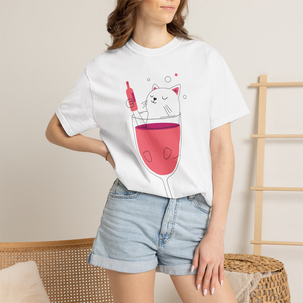 Purr-fect Wine For Me!-Casual Tee